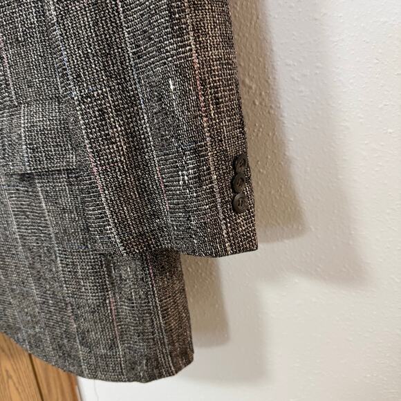 1990s Kuppenheimer Mens Sport Coat Size 44" Gray Pink Blue Single Breasted READ - Picture 9 of 11